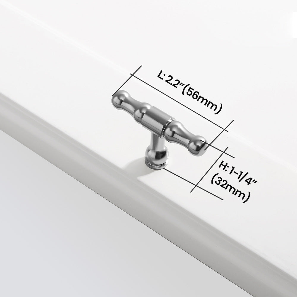Modern T-Bar Cabinet Knob Size