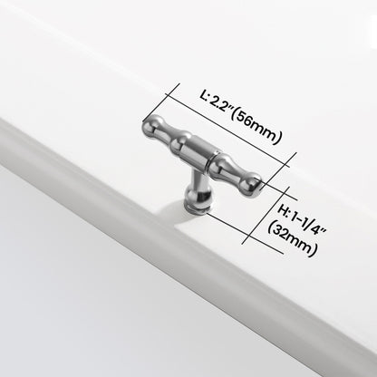 Modern T-Bar Cabinet Knob Size