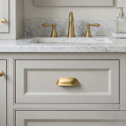 Natural Brass Bin Pull for Cabinets & Drawer - VisitHardware