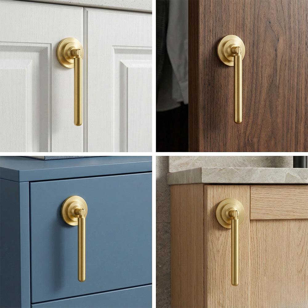 Natural Brass T-Bar Pendant Cabinet Pulls - VisitHardware