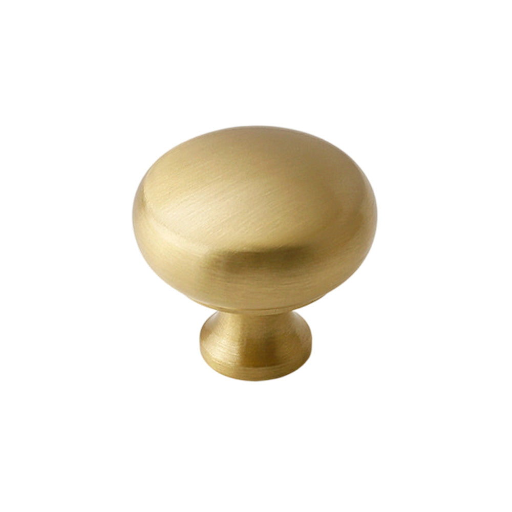 Φ0.87”(22mm) Natural Brass Round Mushroom Cabinet Knob - VisitHardware