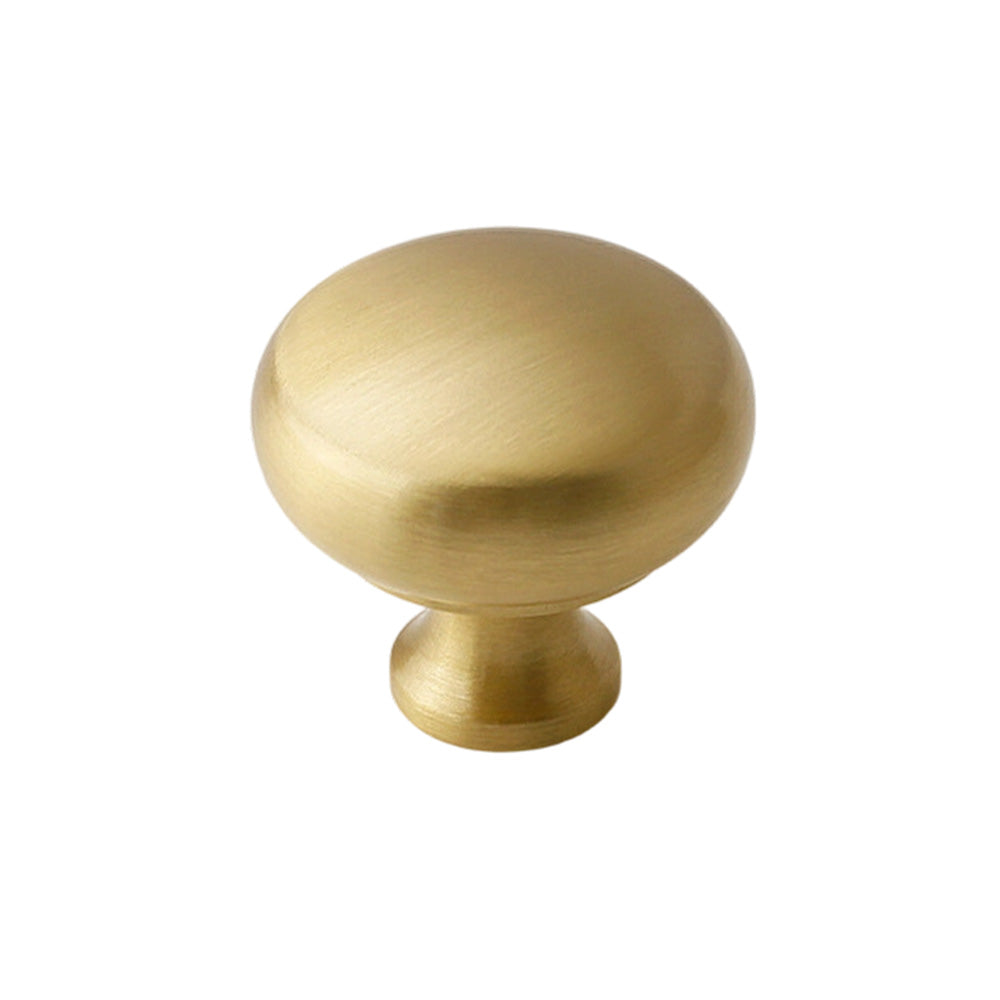 Φ1”(25mm) Natural Brass Round Mushroom Cabinet Knob - VisitHardware