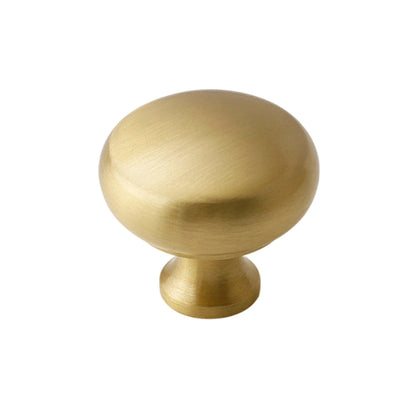 Φ1.18”(30mm) Natural Brass Round Mushroom Cabinet Knob - VisitHardware