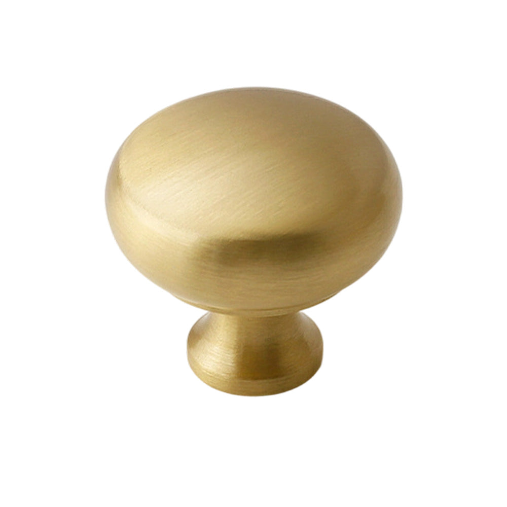 Φ1.38”(35mm) Natural Brass Round Mushroom Cabinet Knob - VisitHardware