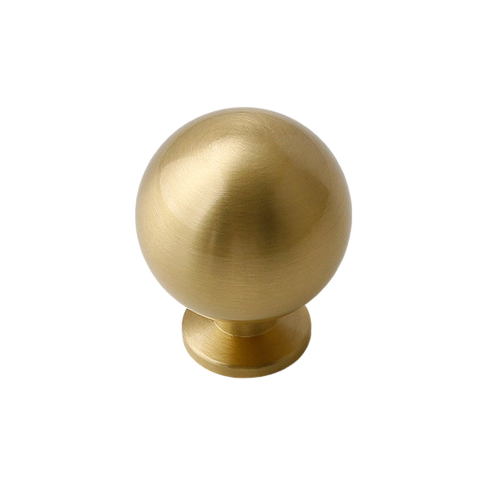 Natural Brass Round Cabinet Knob