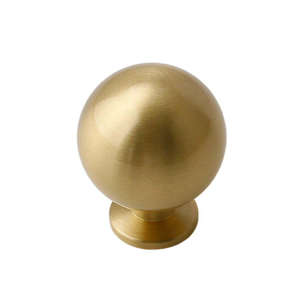 Natural Brass Round Cabinet Knob