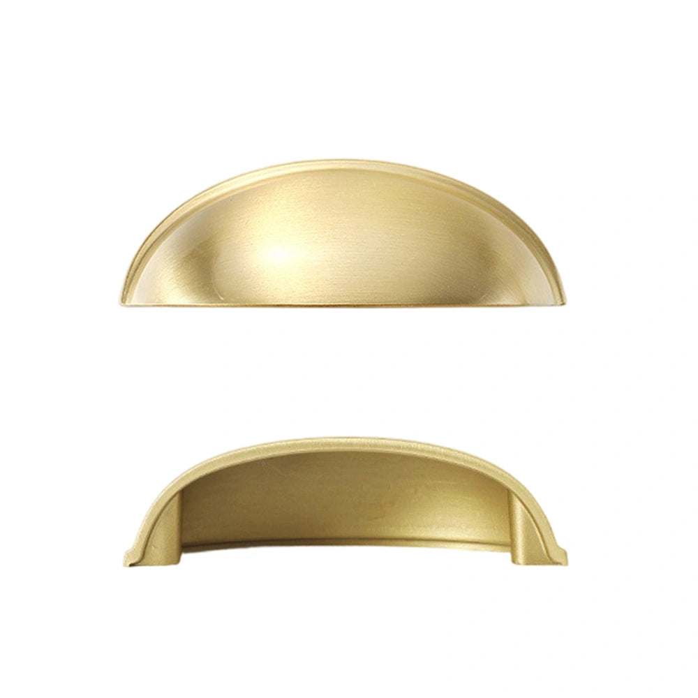 76mm Natural Brass Shell Cup Pull - VisitHardware