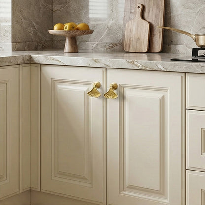 Natural Brass Shell Pendant Cabinet Pulls - VisitHardware