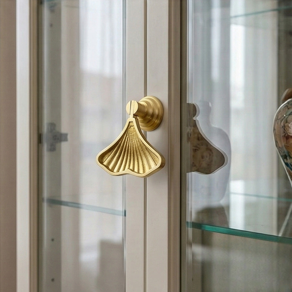 Natural Brass Shell Pendant Cabinet  - VisitHardwarePull