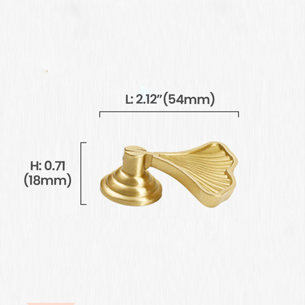Natural Brass Shell Pendant Cabinet Pull Size - VisitHardware