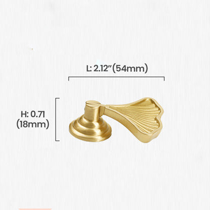 Natural Brass Shell Pendant Cabinet Pull Size - VisitHardware