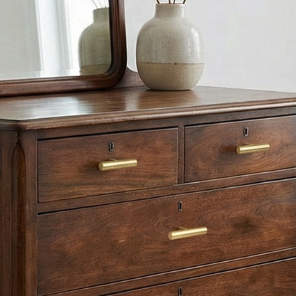 Natural Brass T-Bar Cabinet Knobs - VisitHardware