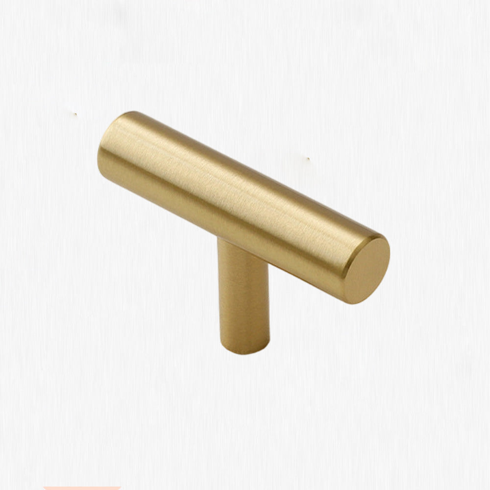 Natural Brass T-Bar Cabinet Knob - VisitHardware