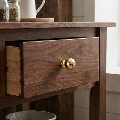 Polished Gold Round Cabinet Knob