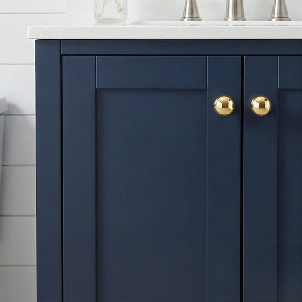 Polished Gold Round Cabinet Knobs