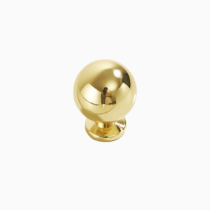 Polished Gold Round Cabinet Knob