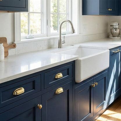 Polished Gold Cup Pull Drawer - VisitHardwareHandles