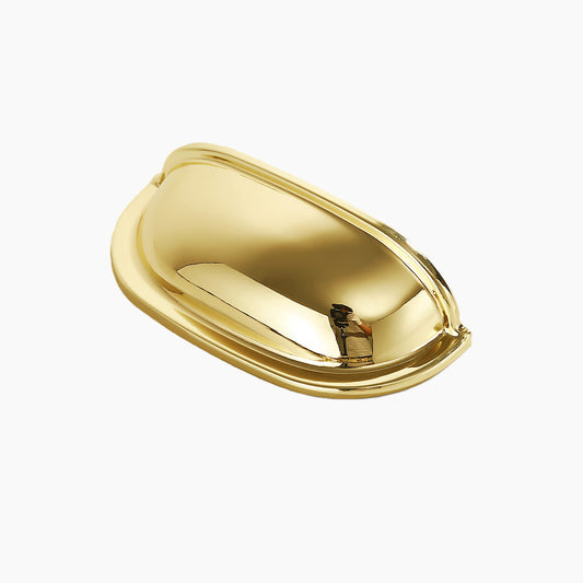Polished Gold Cup Pull Drawer Handle