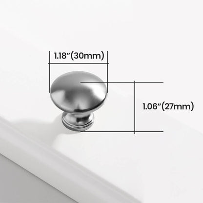 Polished Nickel Single Hole Cabinet Knob Size