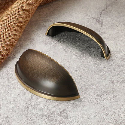 Coffee Bronze Solid Brass Shell Drawer Pull 76mm Center - VisitHardware