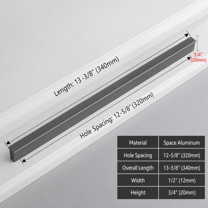 Minimalist Starry Grey Cabinet Pulls 320mm size