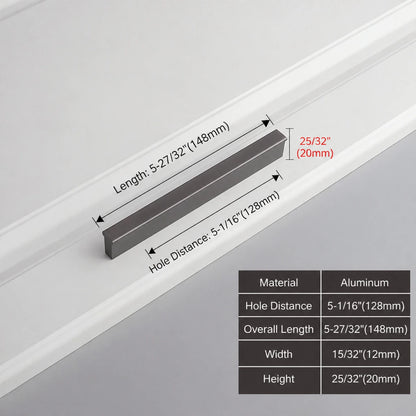 Minimalist Starry Grey Cabinet Pulls 128mm size
