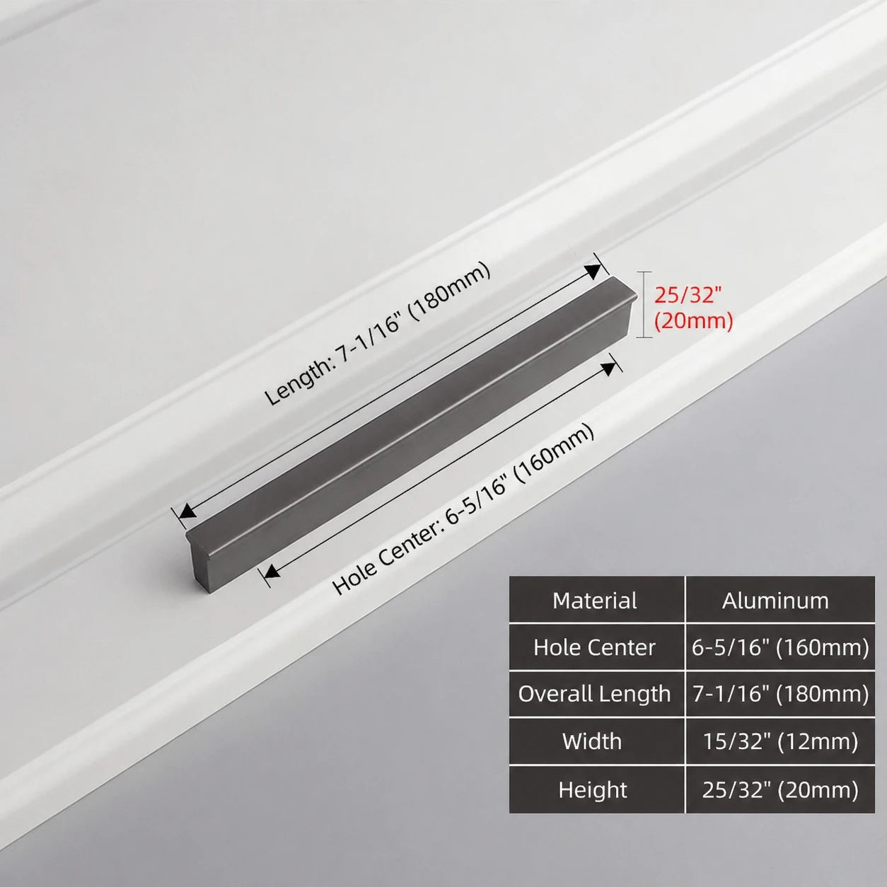 Minimalist Starry Grey Cabinet Pulls 160mm size
