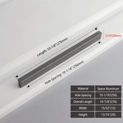Minimalist Starry Grey Cabinet Pulls 256mm size