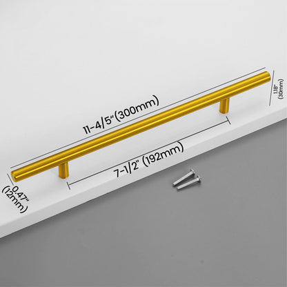 192mm Titanium Gold Stainless Steel Bar Pull Size - VisitHardware