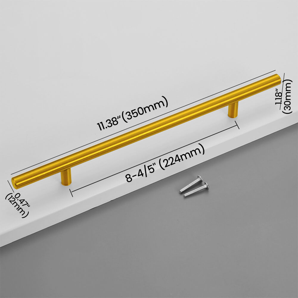 224mm Titanium Gold Stainless Steel Bar Pull Size - VisitHardware