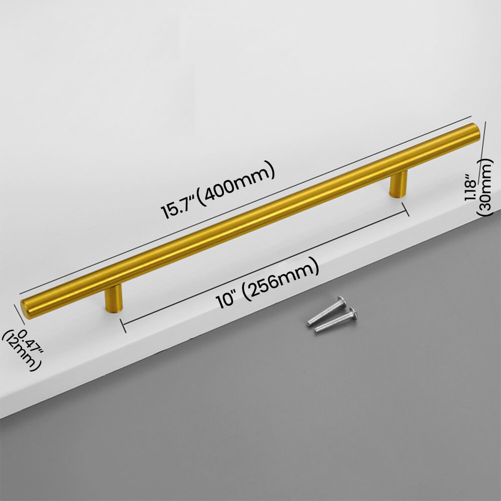 256mm Titanium Gold Stainless Steel Bar Pull Size - VisitHardware