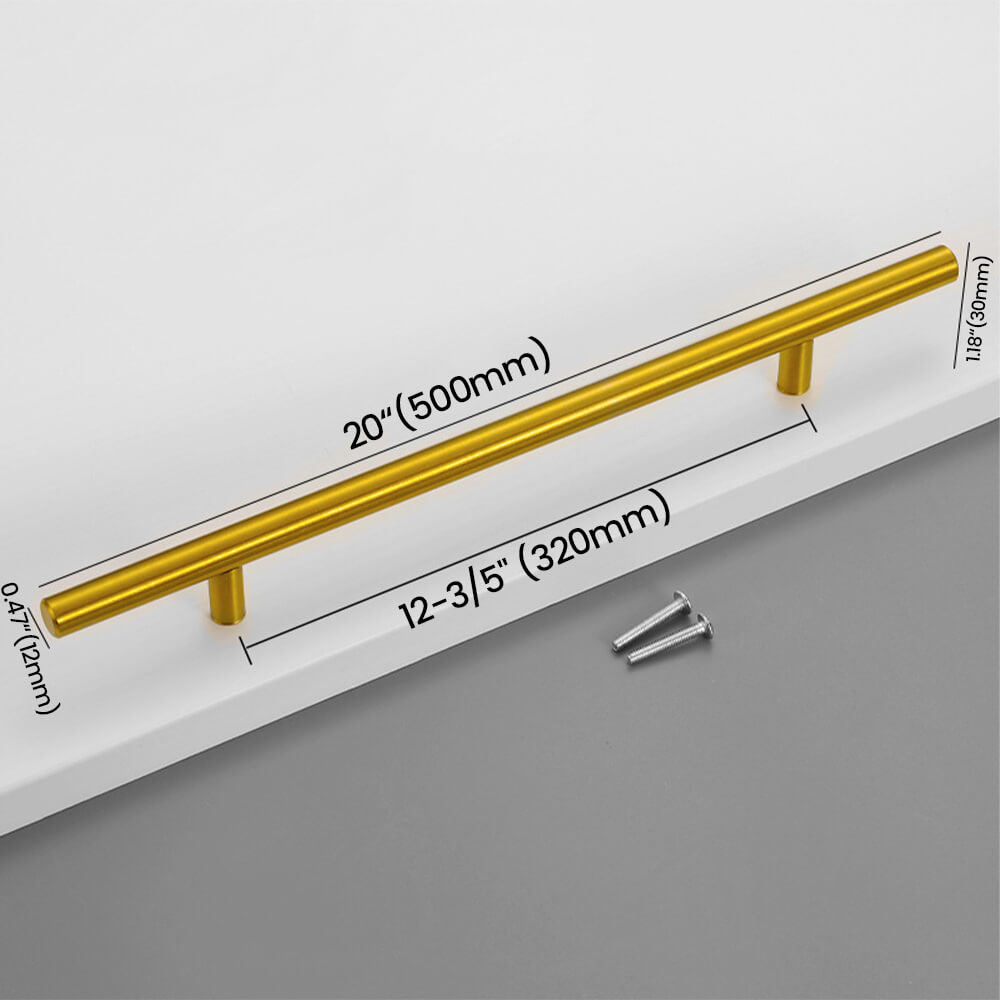 320mm Titanium Gold Stainless Steel Bar Pull Size